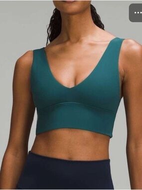 lululemon athletica Deep Teal V-Neck Longline Sports Bra